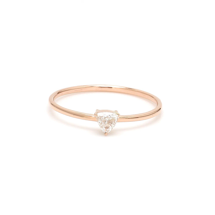 Diamond Trillion Solitaire Ring - qivii