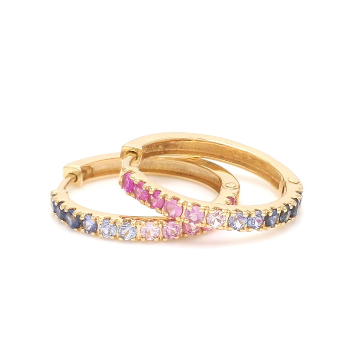 Blue Pink Ombre Mini Earrings - qivii