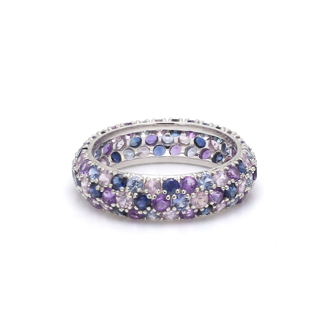 Blue Pink Purple Gemstone Ring - qivii
