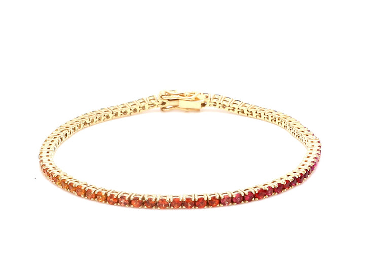 Rainbow Sapphire 2MM Bracelet (Single Rainbow) - qivii