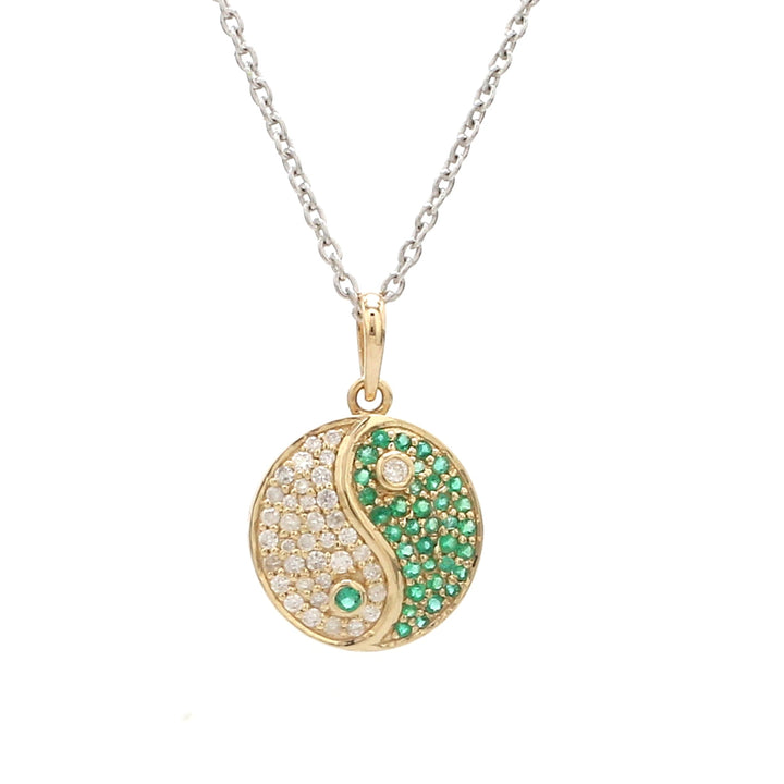 Emerald Ying Yang Pendant - qivii