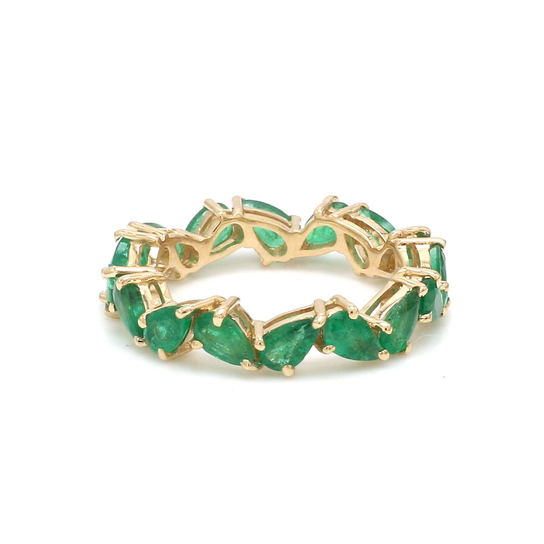 Emerald Pear Zig Zag Ring - qivii