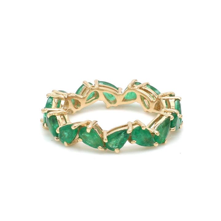 Emerald Pear Zig Zag Ring - qivii