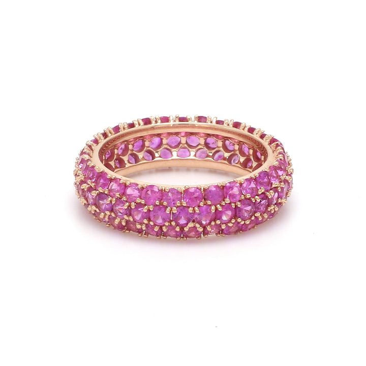 Pink Sapphire Pave Ring - qivii