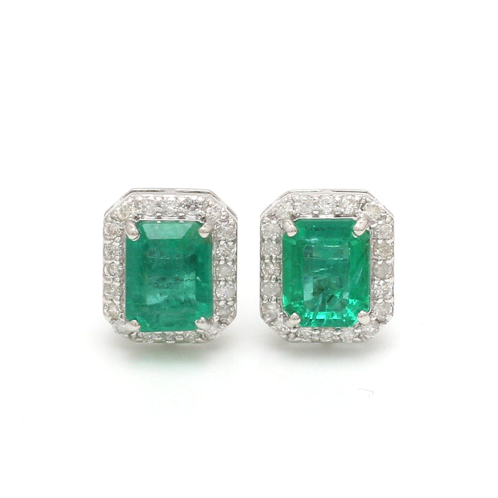 Emerald Octagon Diamond Earring - qivii