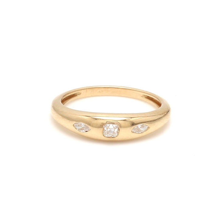 Diamond Cushion Marquise Mini Cushion Ring - qivii
