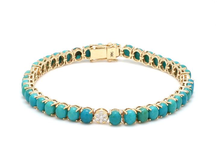 Turquoise and Diamond Bracelet - qivii