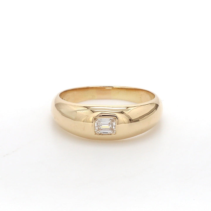 Emerald Cut Diamond Gypsy Ring - qivii