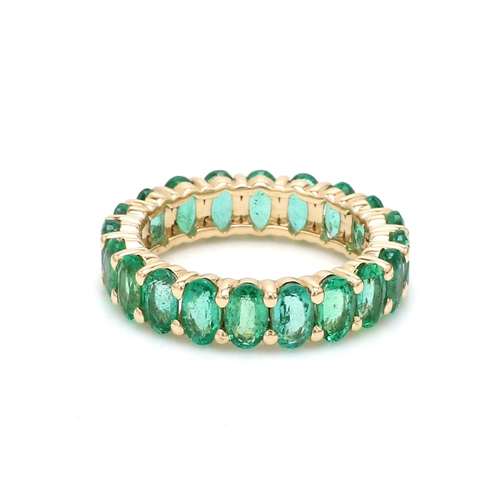 Emerald Oval Eternity Ring - qivii