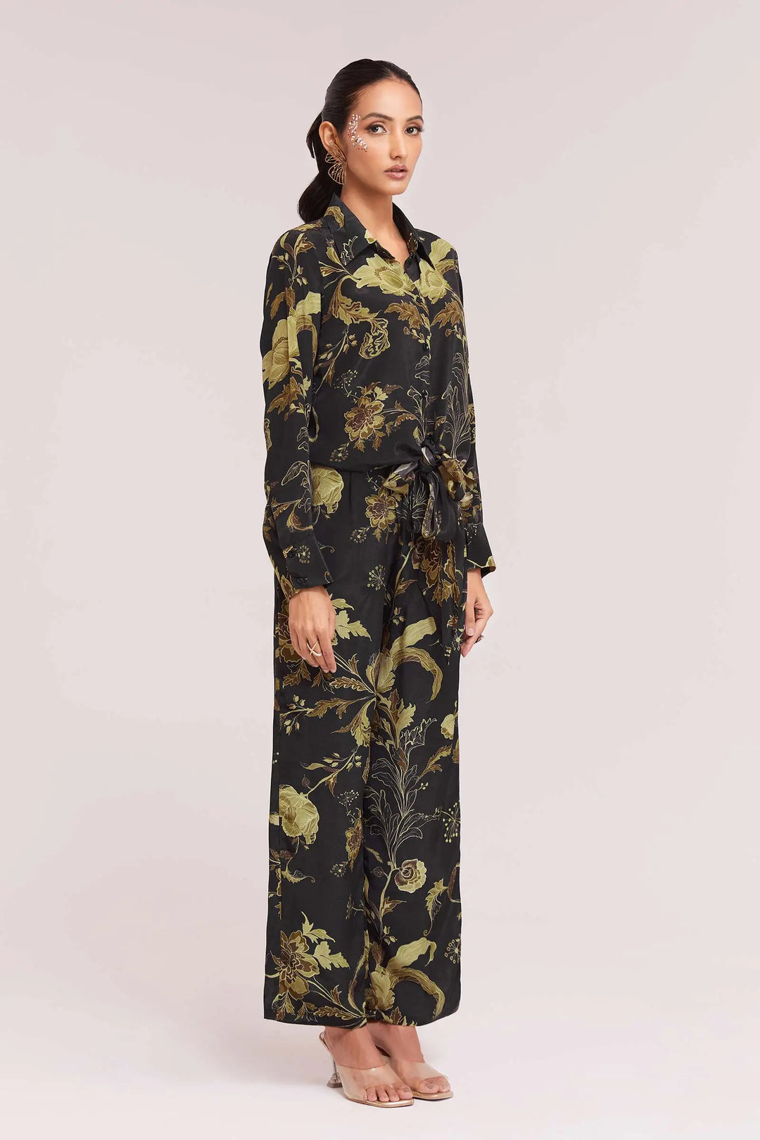 Black Printed Co-ord Set - qivii