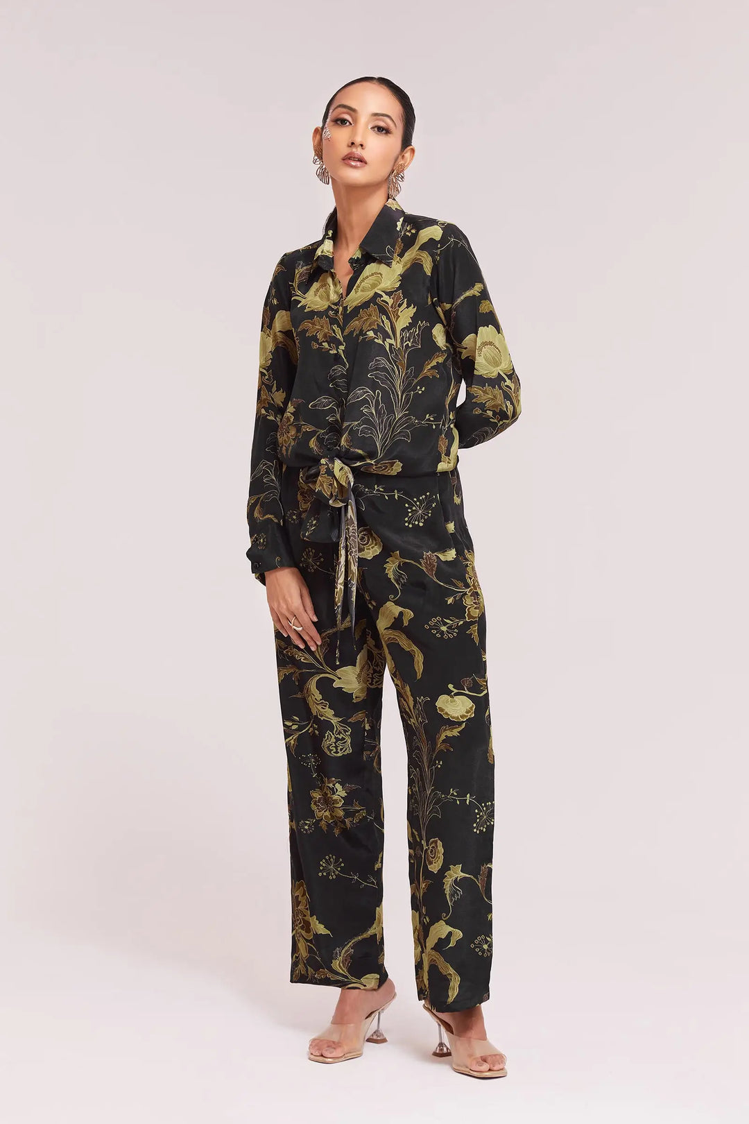 Black Printed Co-ord Set - qivii