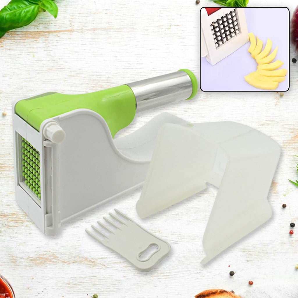 French Fry Potato Chipser – Virgin Plastic Slicer with Container