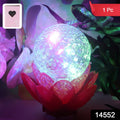 Crystal Ball Lotus Led Decorative Light (1 Pc)